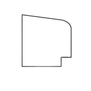 Glaslat 17x15 mm met Sponning